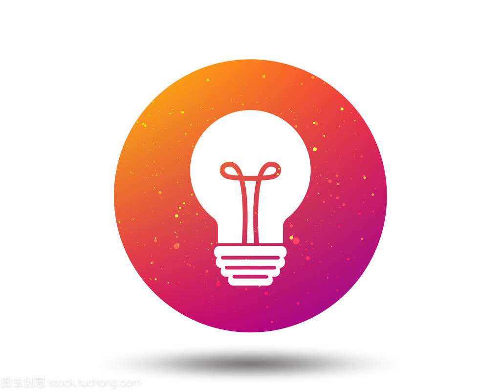 灯泡图标。灯照明标志