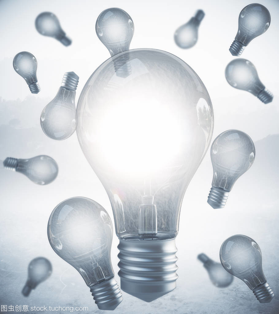 抽象的发光灯背景。照明概念。3d 渲染