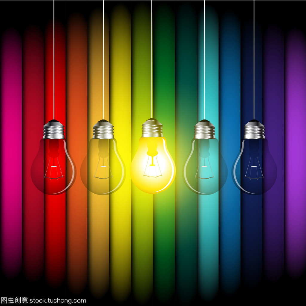 彩色灯泡