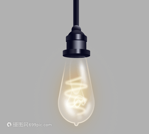 金色椭圆形照明电灯