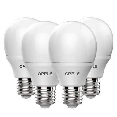 欧普照明 LED灯泡球泡E27灯头大螺口光源节能灯6瓦白光4只组合装 - 京东