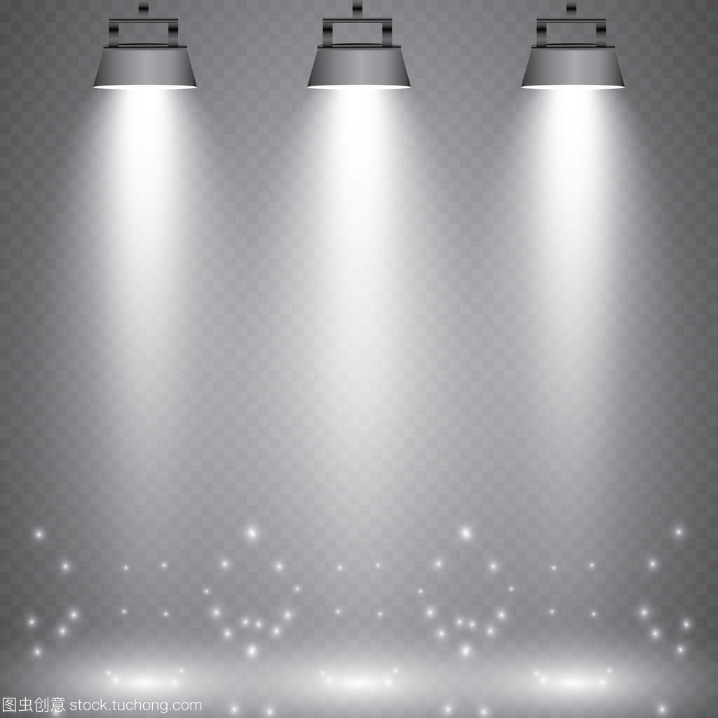 夜景照明,格子的黑暗背景上的透明效果。明亮的聚光灯照明