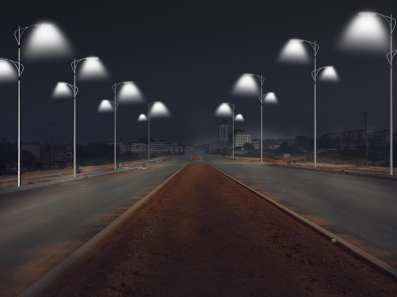 路灯效果图|平面|海报|温馨精灵 